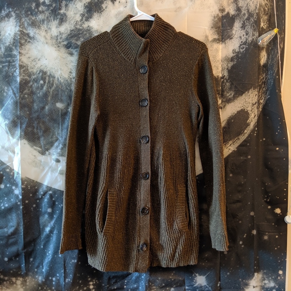 Michael Kors Button Up Sweater Wool Blend